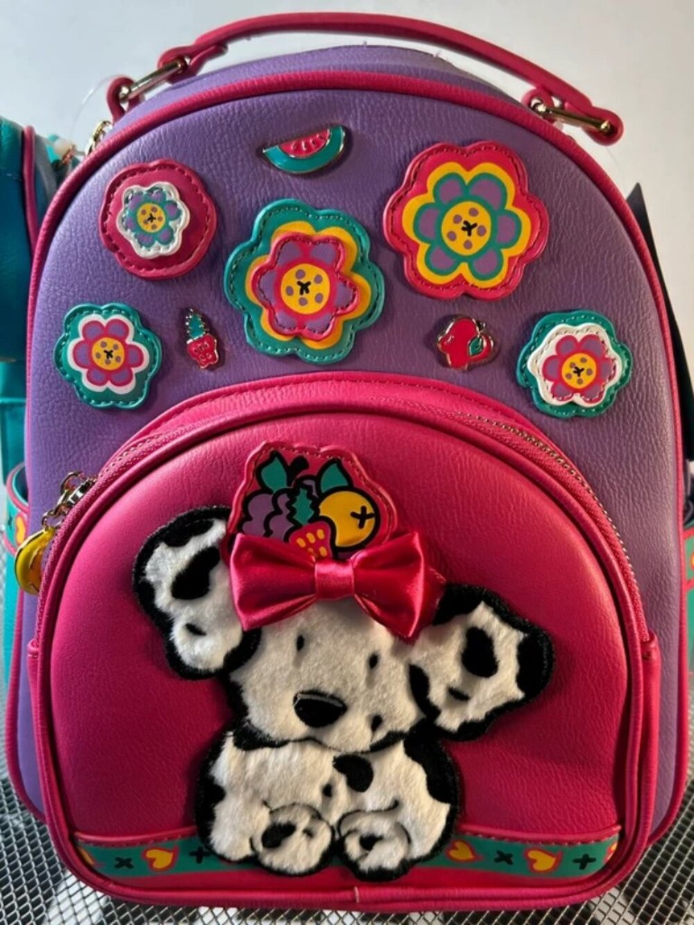 NWT Sanrio Spottie Dottie Floral Color Block Mini Backpack bundle BoxLunch exclu